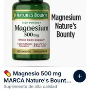 Magnesio 500 mg MARCA Nature's Bounty - Img 50281336