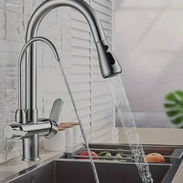 Llave mezcladora monomando doble función grifo extraíble para fregadero nueva en su caja - Img 56564363