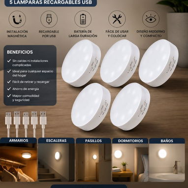 Lámparas LED recargables con sensor de movimiento..envío incluido - Img 123966309