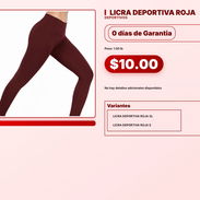 LICRA DEPORTIVA ROJA . - Img 57565018