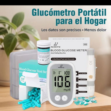 Glucómetro digital con 50 tiras y 50 lancetas - Img 117811457
