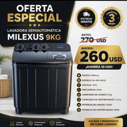 Lavadora Semiautomática 9kg Millexus - Img 57732278