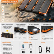 Cargador portatil solar plegable - Img 56839211