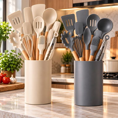 🛍️ Set de utensilios de cocina 10 piezas 📝 Set de utensilios de cocina de 10 piezas, prácticos y resistentes para el d - 2/2