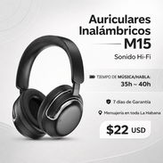 M15. Cascos/ Audífonos Inalámbricos M15 – Sonido Hi-Fi 6D | $22 - Img 55630674