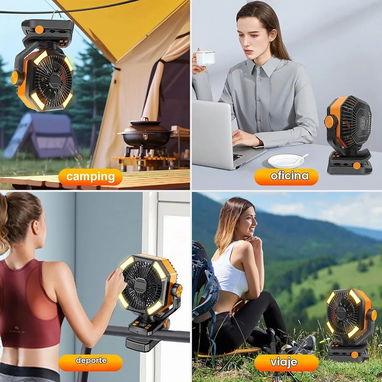 Ventilador recargable 20000mha (Color: VERDE) - 5/7
