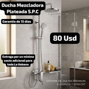 DUCHA MEZCLADORA PLATEADA S.P.C, Garantía de 15 días, Entrega por un mínimo costo adicional para toda La Habana - Img 57727000
