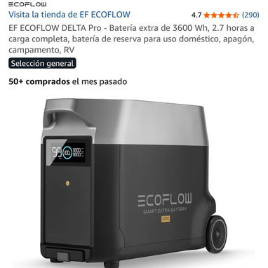 BATERIA EXTRA ECOFLOW DELTA PRO 3600 WH. SIRVE PARA LA DELTA PRO 3 TAMBIEN - Img 123722504