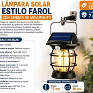 Lámpara solar estilo farol con sensor de movimiento para más información escribir al WhatsApp - Img 56850883