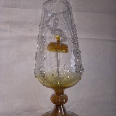 Copa de cristal soplado con bailarina Vintage Siglo pasado - Img 120410008