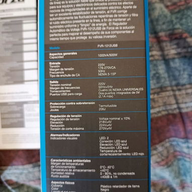 “Protector de corriente FORZA 1000VA NUEVO – ideal PC y TV” - Img 117129431