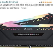RAM CORSAIR VENGEANCE RGB PRO 16GB (2x8GB) DDR4 3600MHz - Img 45495492