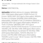 Correa de alternador 6pk2245 para Toyota Nissan Ford SSangYong - Img 52622432