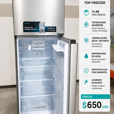 Refrigerador Inverter Marca Hisense de 11.48 pies - 2/2