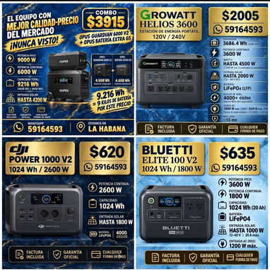 🔥⚡ ECOFLOW, GROWATT, BLUETTI y OUPES 🔋 ¡Energía confiable, gran potencia y precios especiales! - 3/5