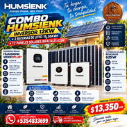 ⚡☀️ HUMSIENK ☀️⚡COMBO INVERSOR 12KW + 2 BATERÍAS LITIO 15.36KWH + 12 PANELES SOLARES BIFACIALES 625W - Img 57752970