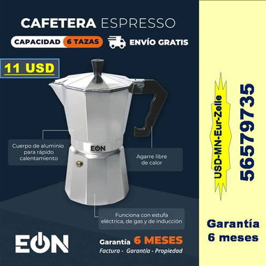 FG-CAFETERA ESPRESSO 1,3,6 tazas ../56579735/(USD-MN-Eur-Zelle)//Garantía 6m/Envio Gratis - 3/3