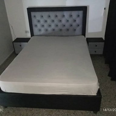 Cama camera o 3/4 de tubo tapisada con mesas de noche. Entrega a domicilio sin costo adicional en toda la habana. - Img 111726171