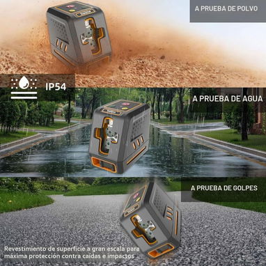 Nivel laser TOWAYTEK profesional luz verde (incluye baterias) - 2/3