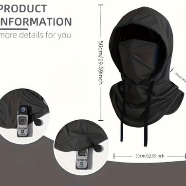 🛍️ Protector Capucha para sol para moto 🔑 Código: Prot411 📝 Combinación de gorro y mascarilla de 1 pieza - Protege to - 2/2