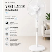 Ventilador Recargable MILEXUS 16" 💵 Precio: 55 USD. 📞 56249037 - Img 56588584