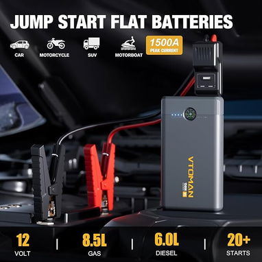 Arrancador. Jump Starter Power Pack, paquete de batería de arranque de coche , cargador - Img 118805338
