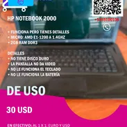 Laptop HP Notebook 2000 | De uso | Funcional | Con detalles -- 10000 CUP - Img 54357673