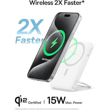 🔋📱 POWER BANK MAGNÉTICO BASEUS 5000mAh 15W ⚡ CARGA INALÁMBRICA + SOPORTE 💥 Envío + Garantía - Img 117592403