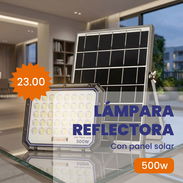 Lámpara reflectora solar 500w con panel solar - Img 56124965