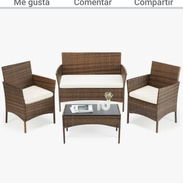 Juego de muebles para terraza exterior importados en su caja original 💯% calidad - Img 55744382