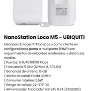 NanoStation Loco M5-UBIQUITI. Nuevo - Img 49686211