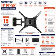 SOPORTE DE TV ARTICULADO Y GIRATORIO 14"–55 - Img 57302178