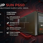 🔋 ENERGÍA Y CARGA 🔵 Backup 650va Sun Tecnologies — 💲100 USD - Img 55303374