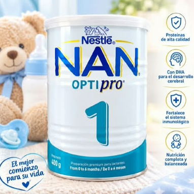 Nido de edad escolar,Nan 1 y Nan 2 Leches Nido diferentes gramajes, Nido deslactosada , Nan, Enfamil - 7/8