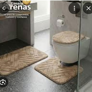 Juego de 3 alfombras de baño antideslizante - 5/10