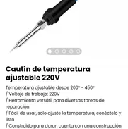 Cautín de temperatura ajustable 220V. Nuevo - Img 50208771