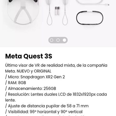 Meta Quest 3S. Último visor de VR de realidad mixta, de la compañía Meta. NUEVO y ORIGINAL - Img 106573347