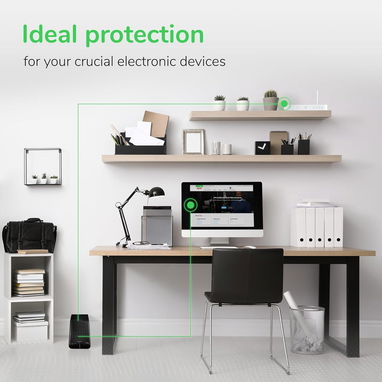 APC - Back-UPS BE600M1 con puerto de cargador USB y protector contra sobretensiones de 600 VA/330 va new 52815418 - Img 114275823