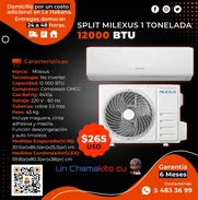 💲SOLO X 265💲 SPLIT MILEXUS 1T. MENSAJERÍA , FACTURA Y GARANTÍA DE 6 MESES. TLF 54833699 - Img 49111265