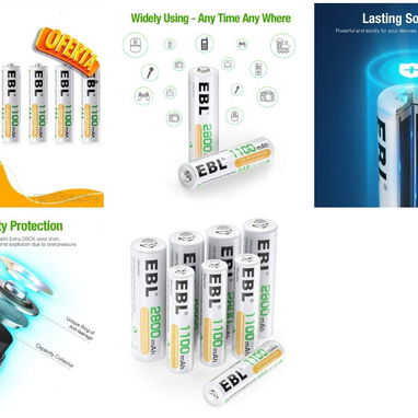 Pilas Recargables  AAA y de 9V nuevas ! - 3/6