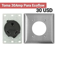 PARA ECOFLOW Toma Eléctrica 30 Amp | Montaje Empotrado Poco Profundo - Img 55900401