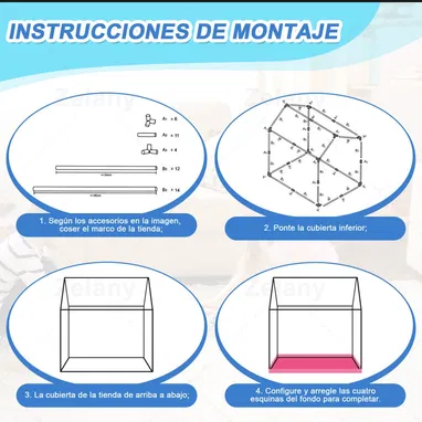 Casita de juguetes para niños ,casa de campaña ,tienda o carpa de juguetes + regalo. interesados al pv 54321470 - Img 110140505