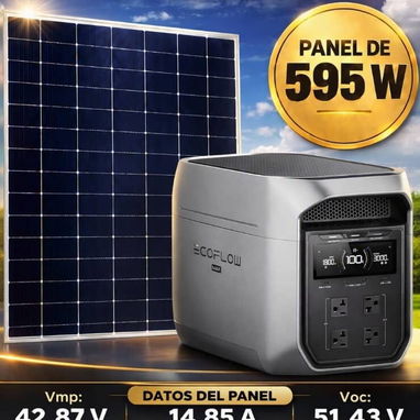 🔋 COMBOS ECOFLOW + PANEL SOLAR + CABLE ORIGINAL DE 10 METROS ☀️ - 3/5