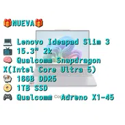 LAPTOP 🎁NUEVA🎁📦CAJA, Lenovo Ideapad Slim 3 (15Q8X10), 15.3" 2k, Snapdragon X(Intel Core Ultra 5), 16GB DDR5, 1TB SSD - Img 55619519