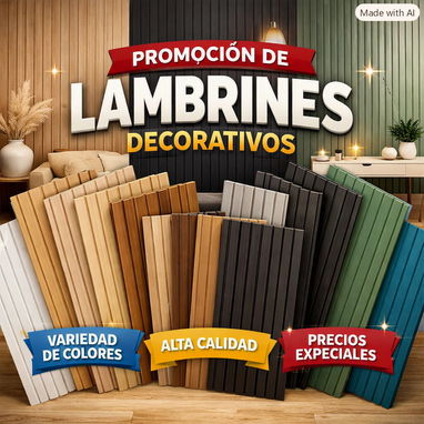 Lambrines paneles decorativos wpc y pvc precio de 1ra mano - 5/5