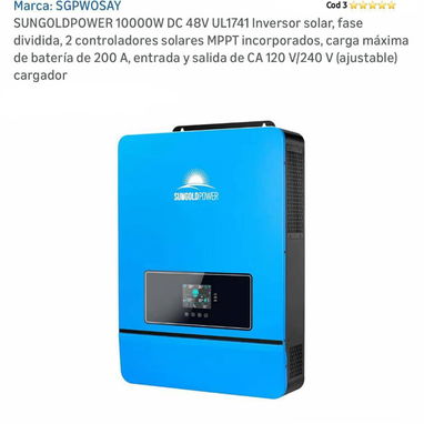 Inversores solares, baterías, cables TODO LO Q NECESITAS PARA TENER TU FUENTE DE ENERGIA A LOS MEJORES PRECIO!! - Img 123066087