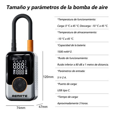 Bomba de aire ( compresor ) portatil - 2/3