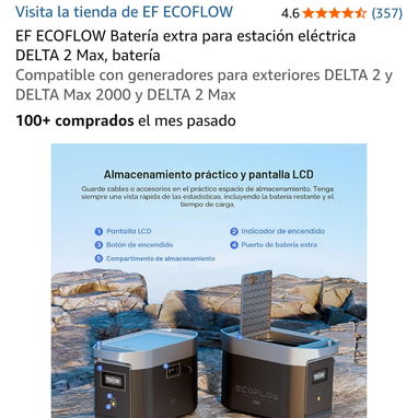 bateria extra ecoflow delta 2 nueva en su caja - 2/4