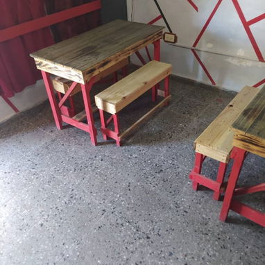 Venta de juegos de mesas y bancos de madera - Img 124445953