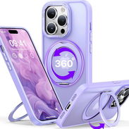 Funda para Iphone 14 pro max, soporte de anillo giratorio 360, marca de cámara elevada - Img 52340062